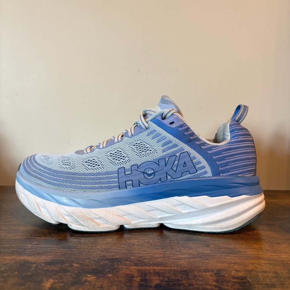 HOKA ONE ONE Bondi 6 Womens 10B Serenity Palace Blue Running Shoes